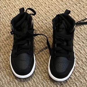 Nike Jordans Kids Black and White High-Top Sneakers